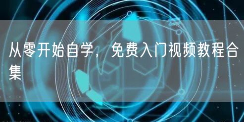 从零开始自学，免费入门视频教程合集